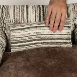 PAW Bed – Medium Sofa – Brown Stripes – 60 × 60 × 28cm