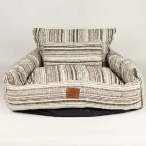 PAW Bed – Medium Sofa – Brown Stripes – 60 × 60 × 28cm