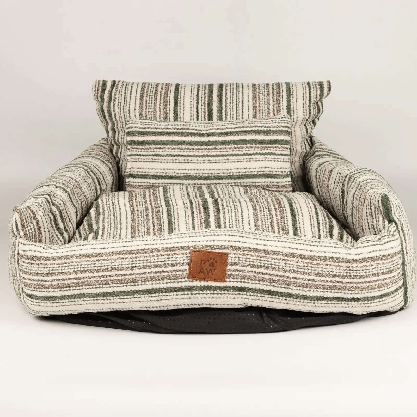PAW Bed – Medium Sofa – Brown Stripes – 60 × 60 × 28cm