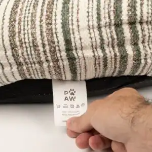 PAW Bed – Medium Sofa – Brown Stripes – 60 × 60 × 28cm