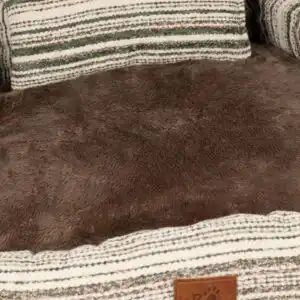 PAW Bed – Medium Sofa – Brown Stripes – 60 × 60 × 28cm