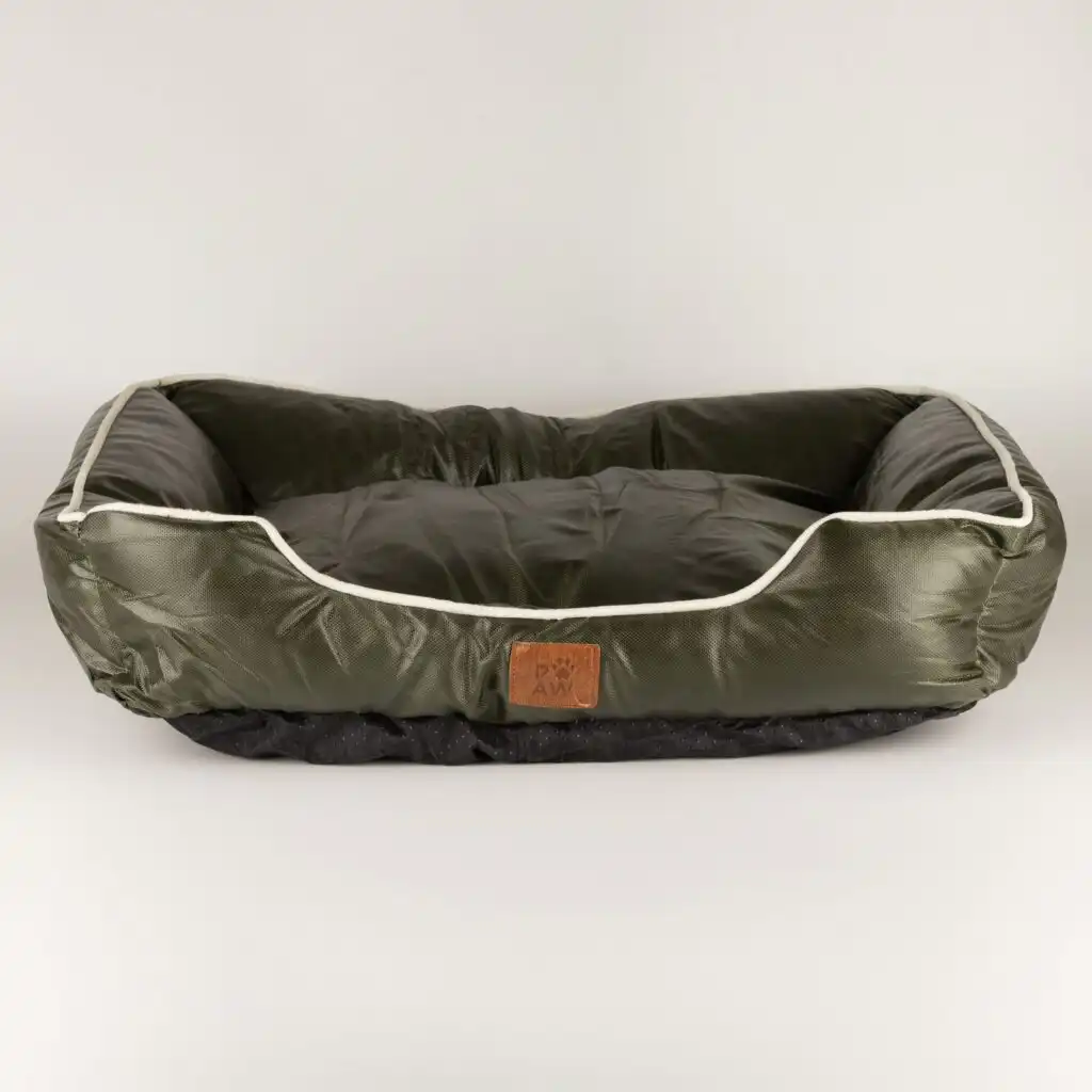 PAW Bed – Small Khaki Green – 60 × 50 × 15cm