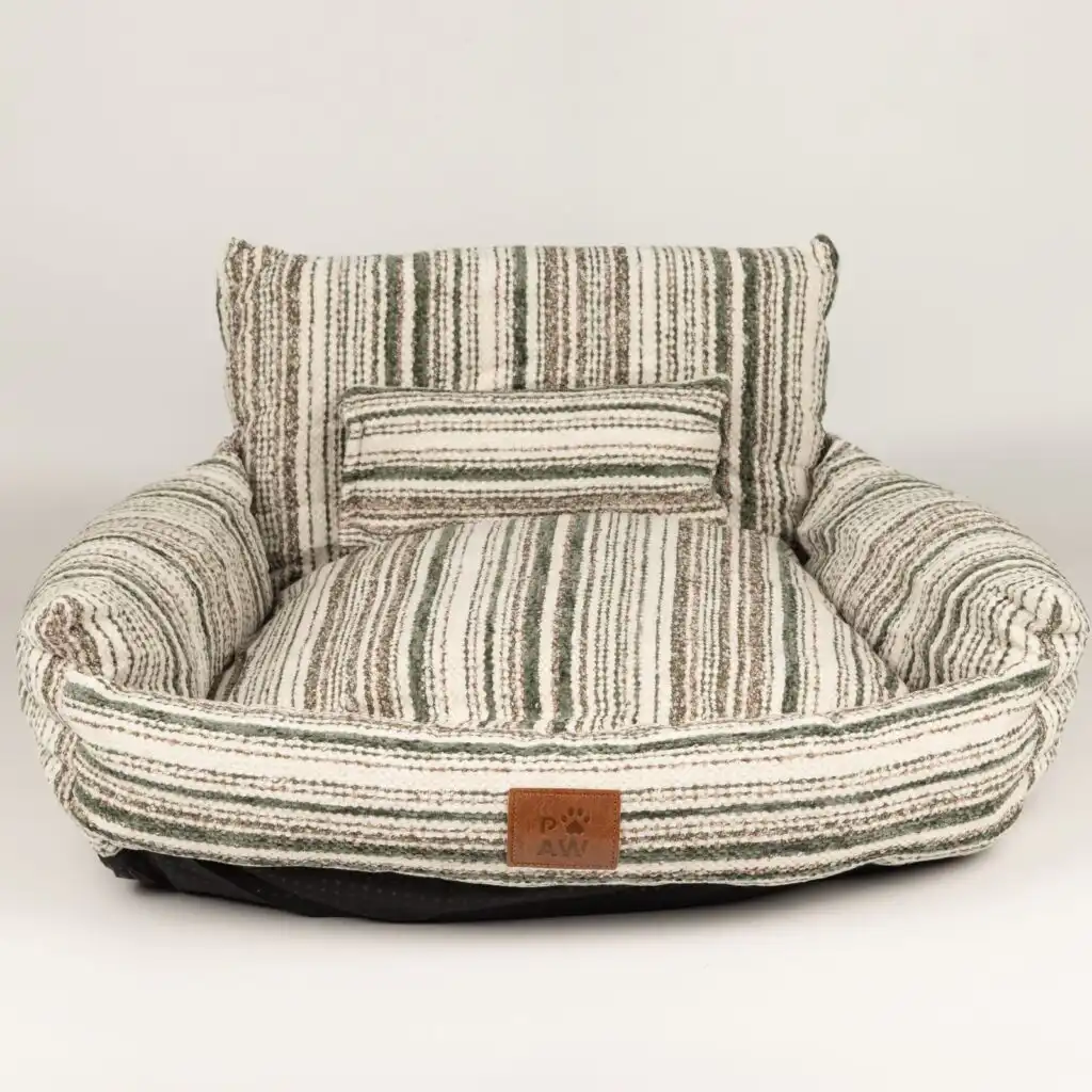 PAW Bed – Small Sofa – Brown Stripes – 50 × 50 × 26cm