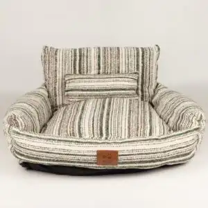 PAW Bed – Small Sofa – Brown Stripes – 50 × 50 × 26cm