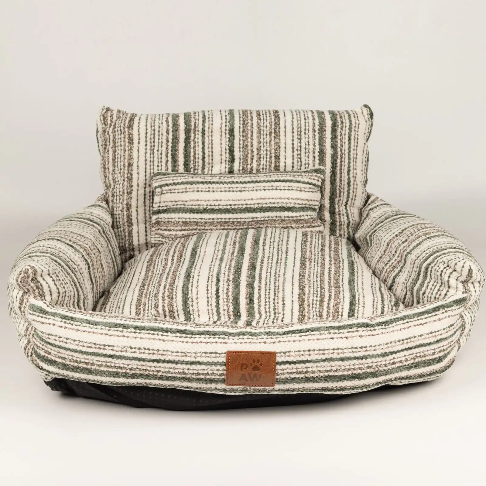PAW Bed – Small Sofa – Brown Stripes – 50 × 50 × 26cm