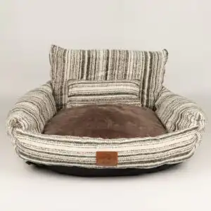 PAW Bed – Small Sofa – Brown Stripes – 50 × 50 × 26cm
