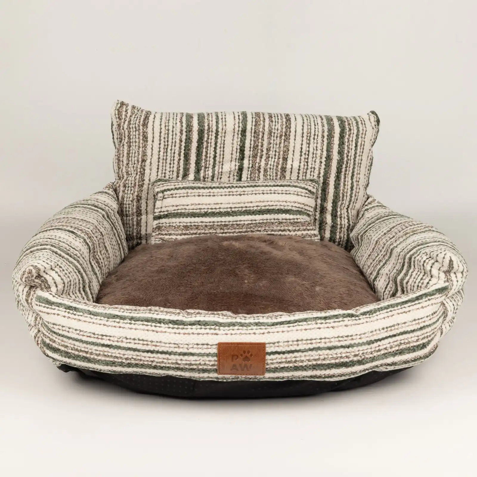 PAW Bed – Small Sofa – Brown Stripes – 50 × 50 × 26cm