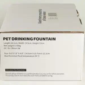 PAW Food Bowls - Electric Water Fountain 2.5 Liter - USB - Stainless Steal (304)