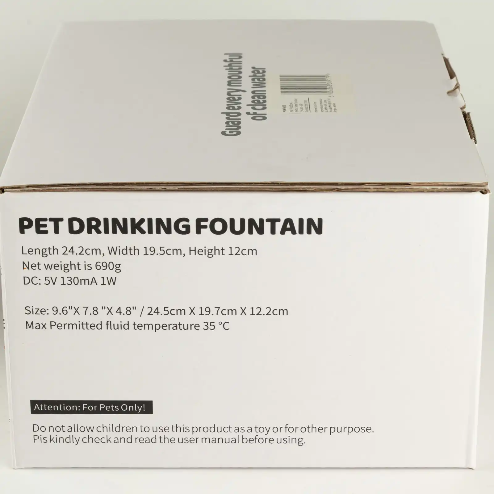 PAW Food Bowls - Electric Water Fountain 2.5 Liter - USB - Stainless Steal (304)
