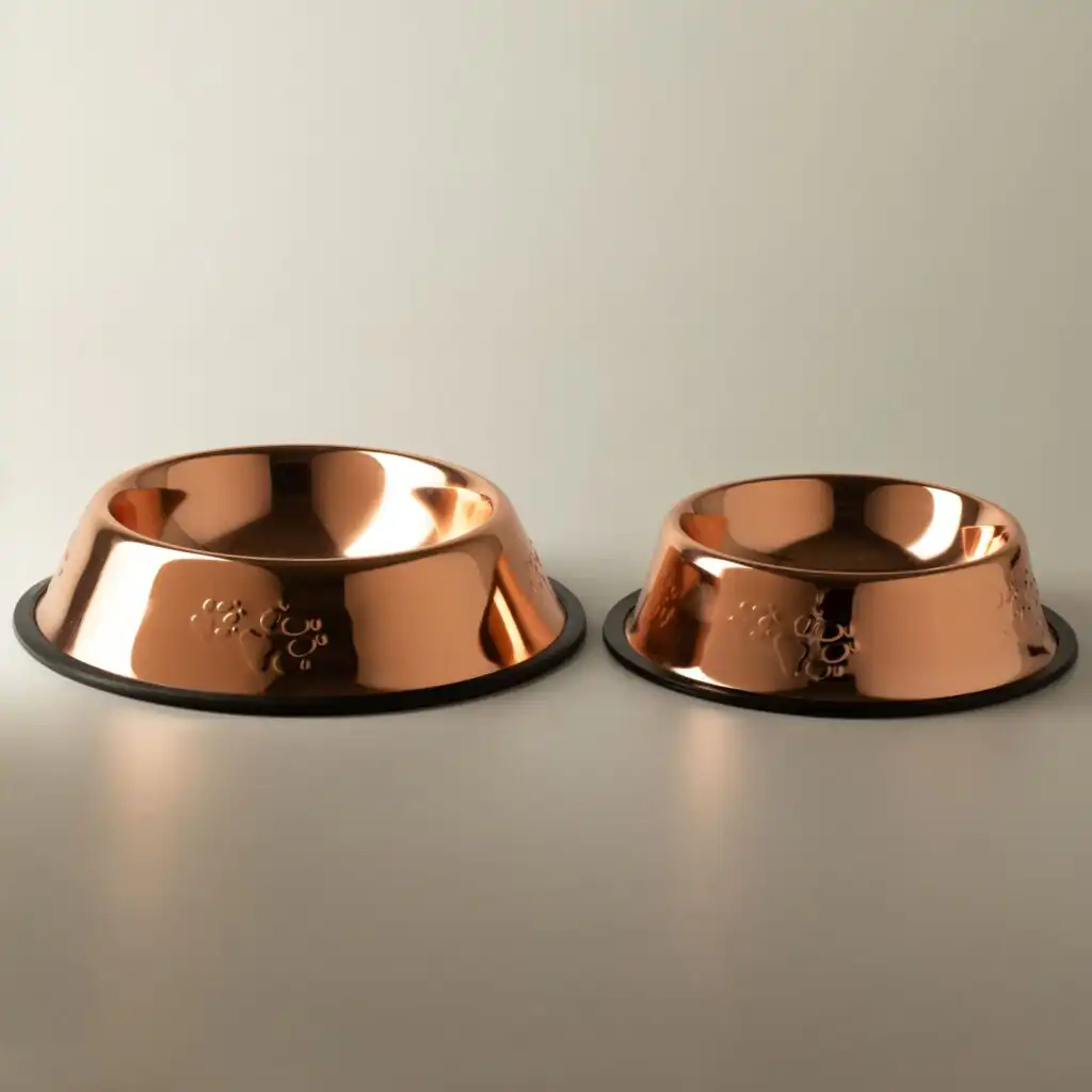 PAW Food Bowls - Single Copper Style - 18cm - Stainless Steel (304)