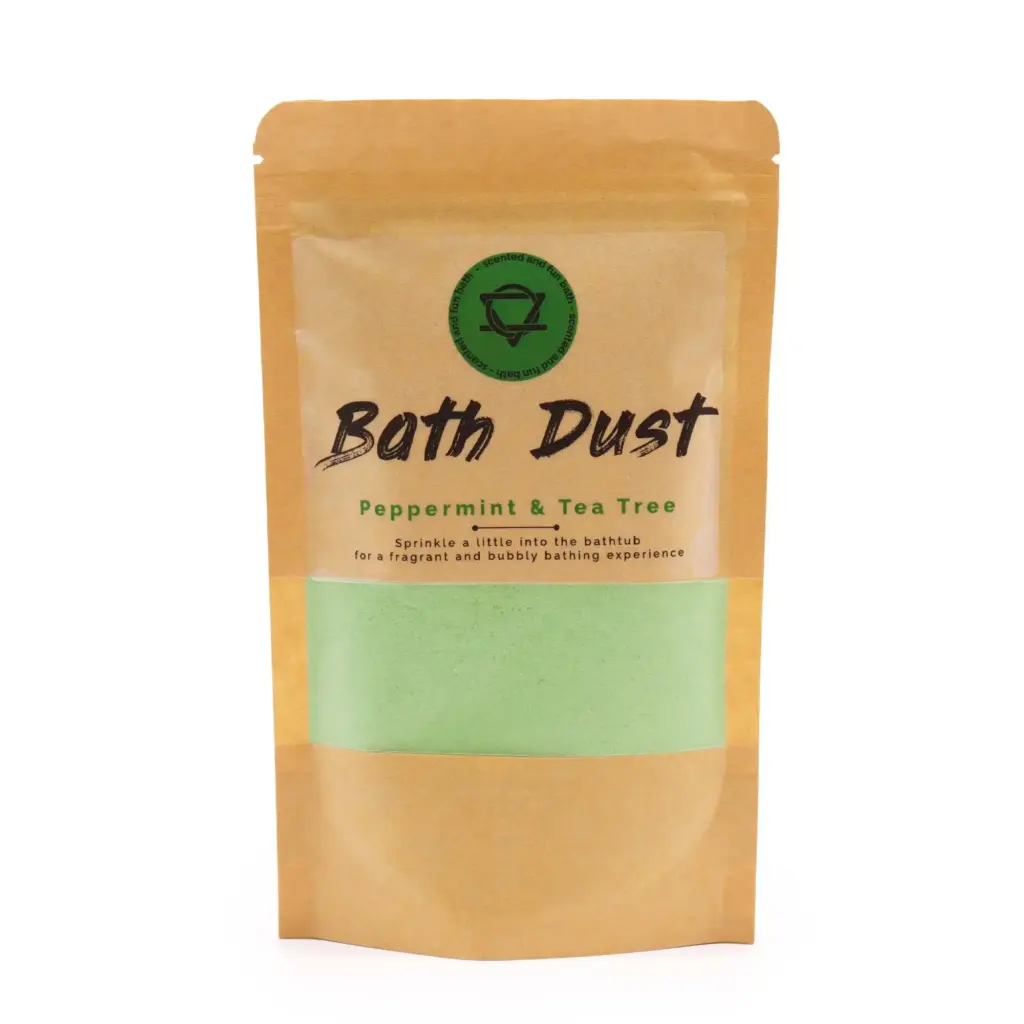 Peppermint & Tea Tree Bath Dust 190g | www.artisangoods.co.uk