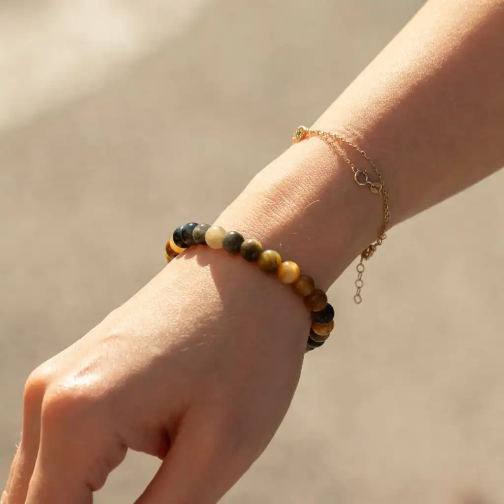Petite Power Bracelet (17cmx6mm) - Dream Tigereye