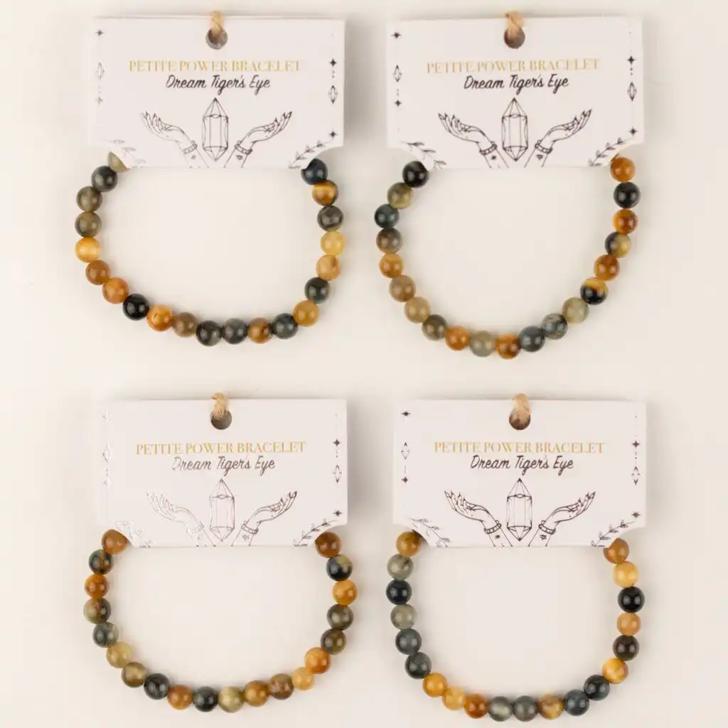 Petite Power Bracelet (17cmx6mm) - Dream Tigereye