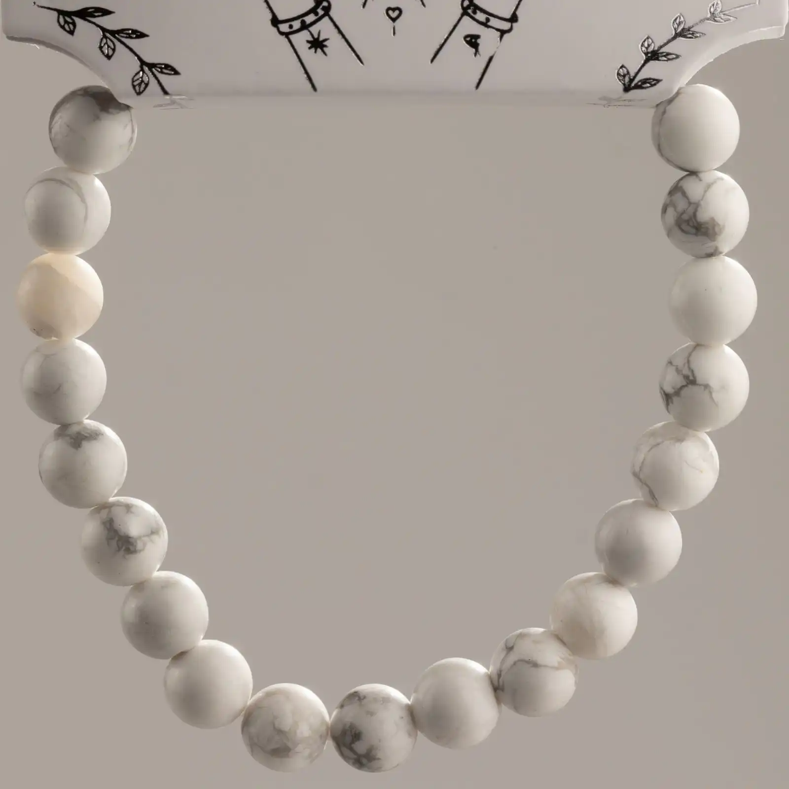 Petite Power Bracelet (17cmx6mm) - Howlite