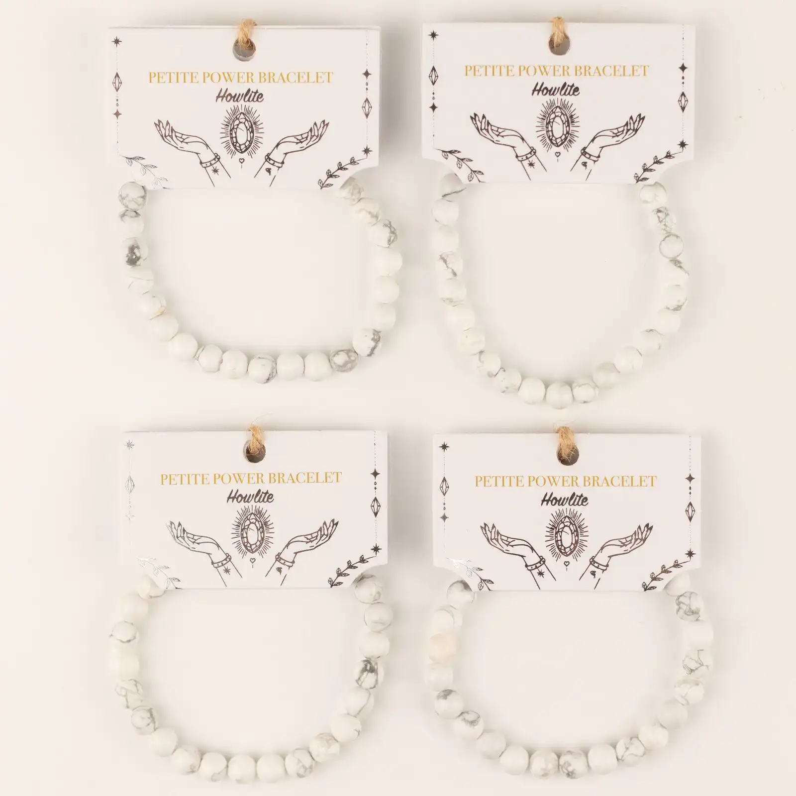 Petite Power Bracelet (17cmx6mm) - Howlite