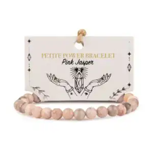 Petite Power Bracelet (17cmx6mm) - Pink Jasper