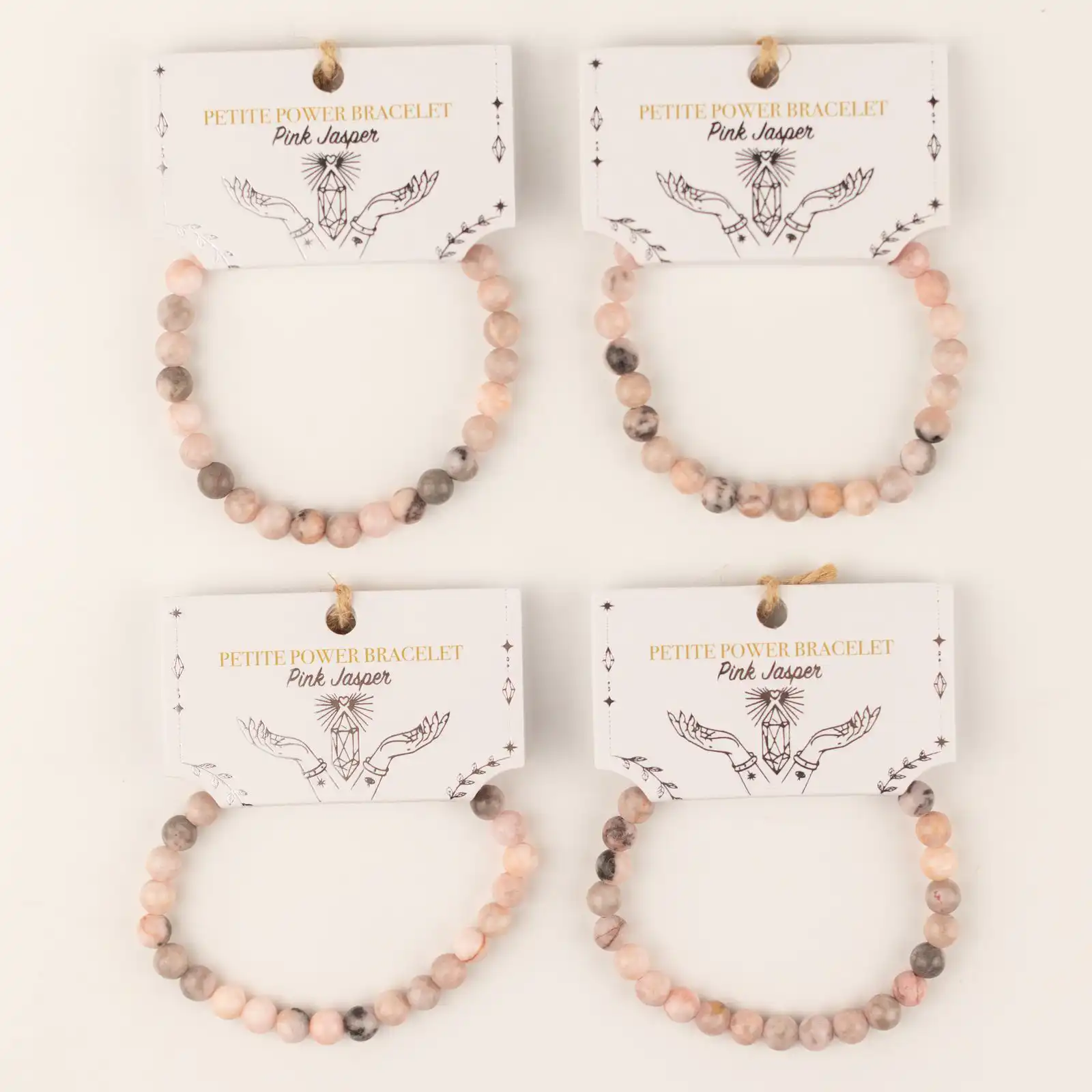 Petite Power Bracelet (17cmx6mm) - Pink Jasper