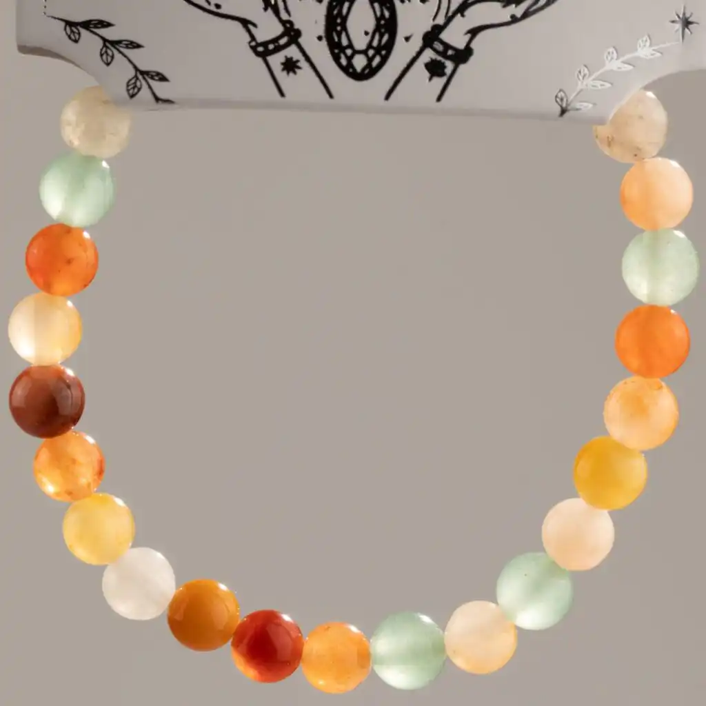 Petite Power Bracelet (17cmx6mm) - Rainbow Agate