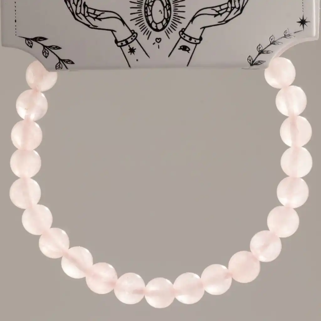Petite Power Bracelet (17cmx6mm) - Rose Quartz