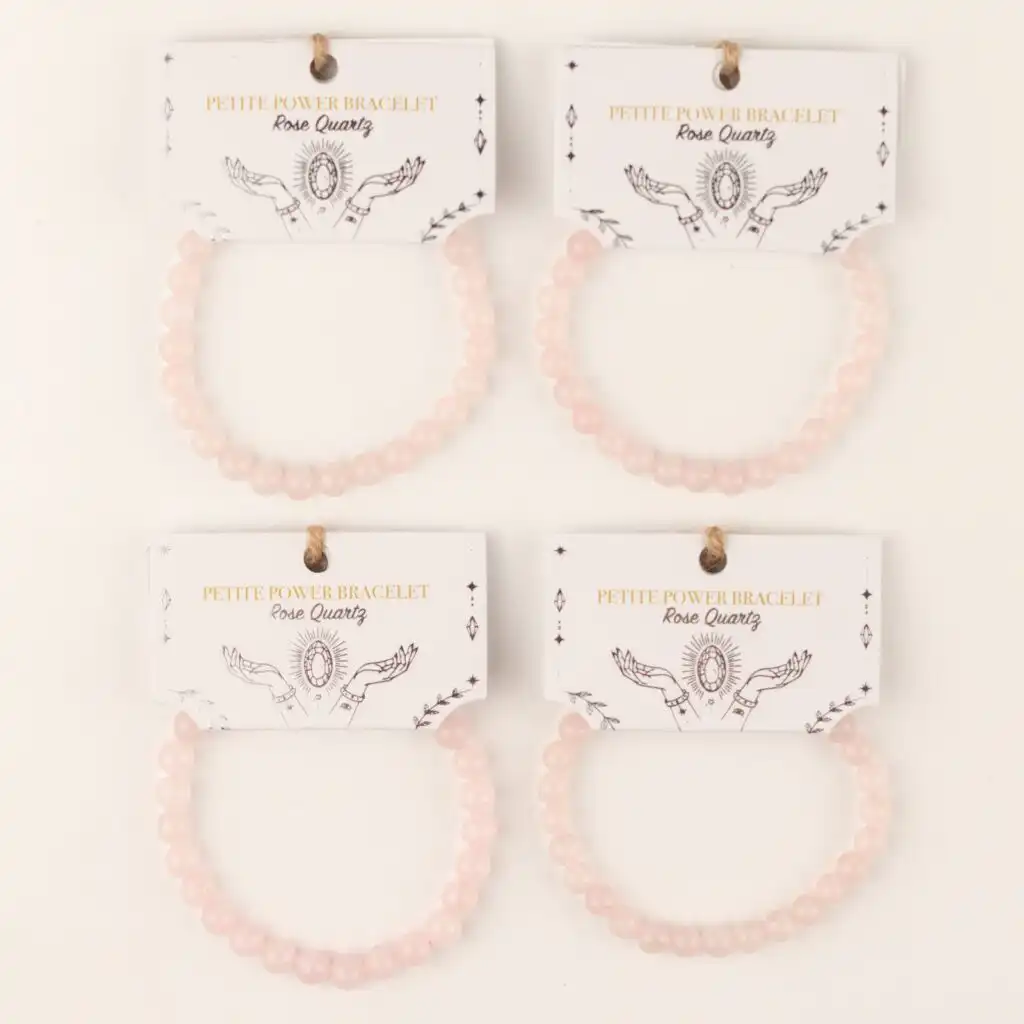Petite Power Bracelet (17cmx6mm) - Rose Quartz