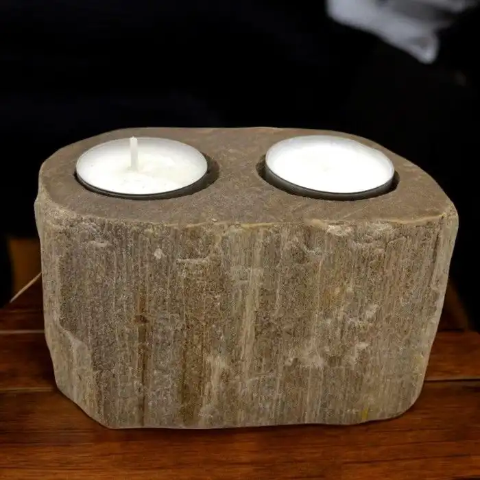 Petrified Wood Candle Holder – Double | www.artisangoods.co.uk 7 Petrified Wood Candle Holder – Double | www.artisangoods.co.uk 6