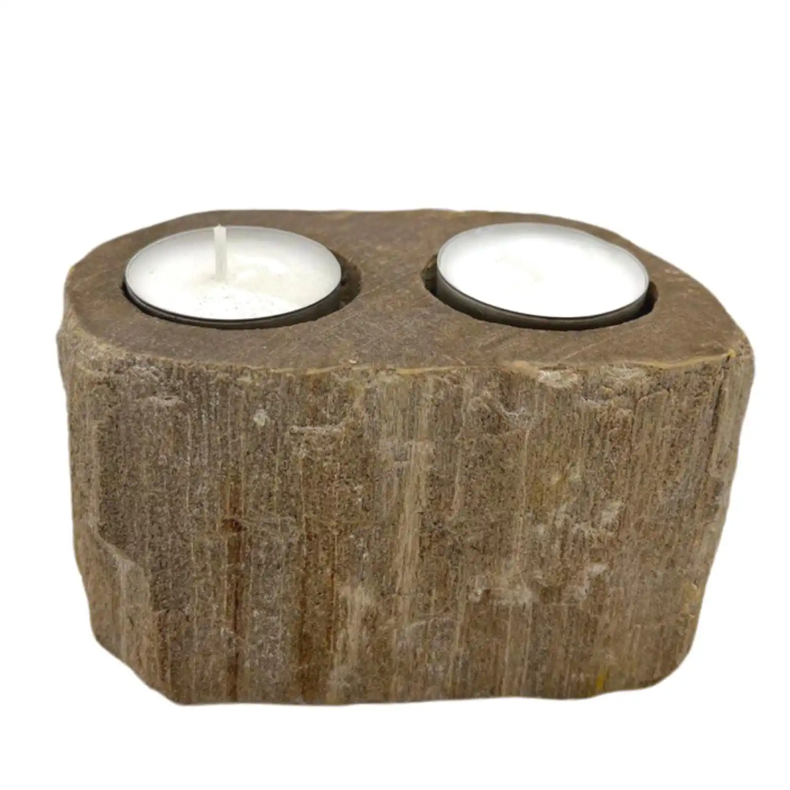 Petrified Wood Candle Holder – Double | www.artisangoods.co.uk 5 Petrified Wood Candle Holder – Double | www.artisangoods.co.uk 4