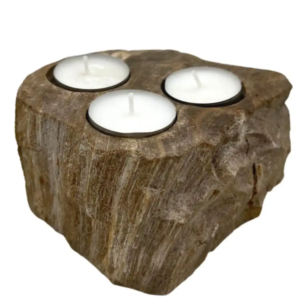 Petrified Wood Candle Holder – Triple | www.artisangoods.co.uk 3 Petrified Wood Candle Holder – Triple | www.artisangoods.co.uk 3