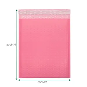 Pink Poly Bubble Envelope (260×300+40mm) | www.artisangoods.co.uk