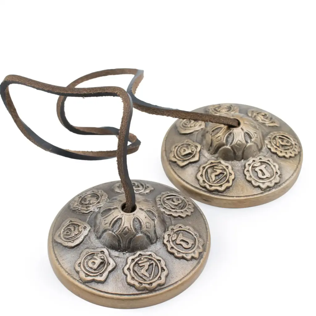 Premium Brass Tibetan Tingsha – Seven Chakra – approx 7cm (255gm) | www.artisangoods.co.uk