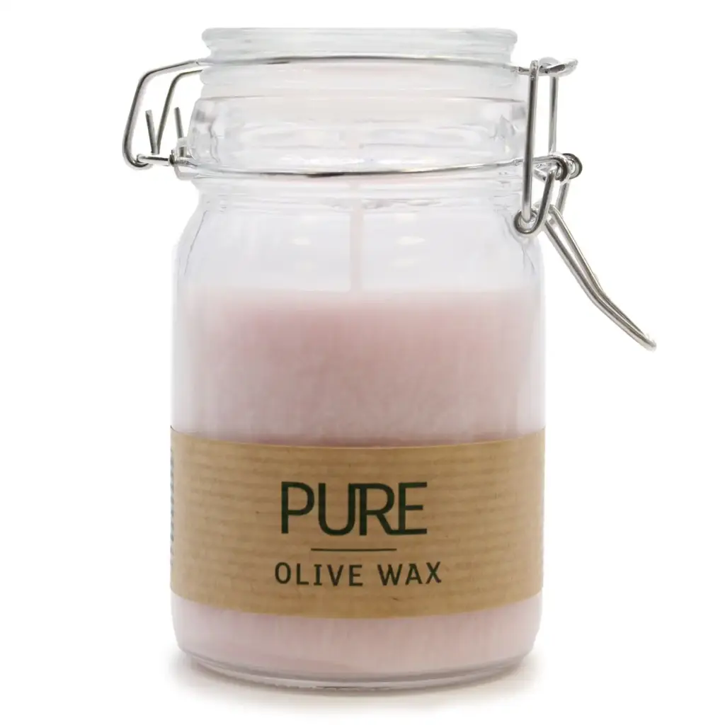 Pure Olive Wax Jar Candle 120×70 – Antique Rose | www.artisangoods.co.uk