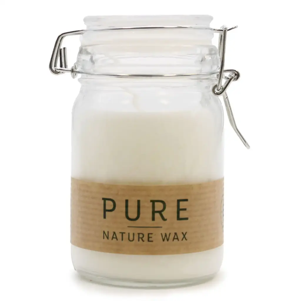 Pure Olive Wax Jar Candle 120×70 – White | www.artisangoods.co.uk
