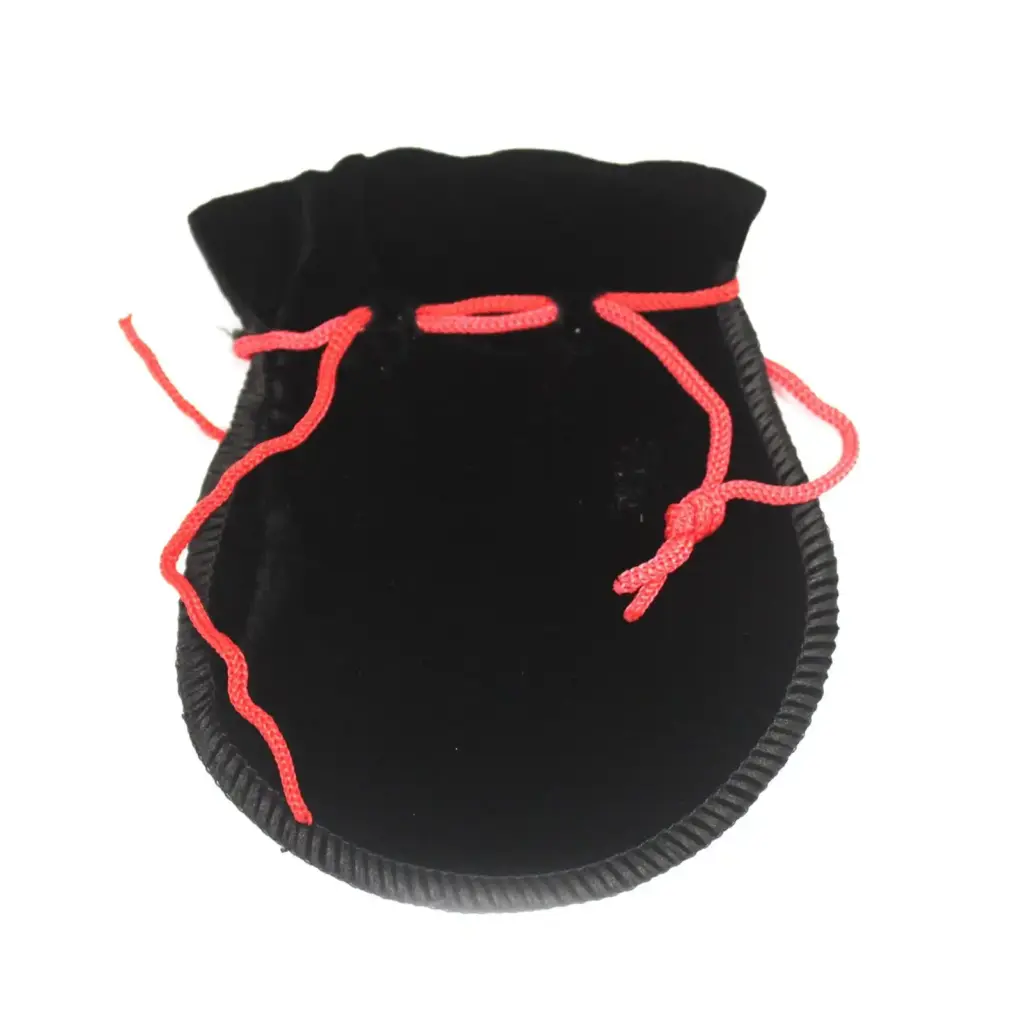Quality Gothic Velvet Pouch – Black 12x8cm | www.artisangoods.co.uk