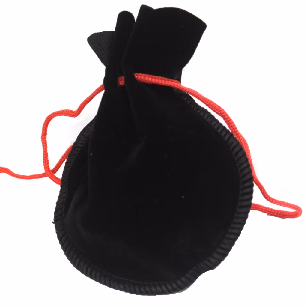 Quality Gothic Velvet Pouch – Black 12x8cm | www.artisangoods.co.uk 3