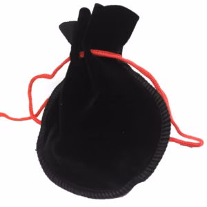 Quality Gothic Velvet Pouch – Black 12x8cm | www.artisangoods.co.uk 3