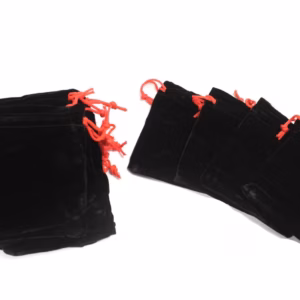 Quality Velvet Pouch – Black 10x12cm | www.artisangoods.co.uk 2