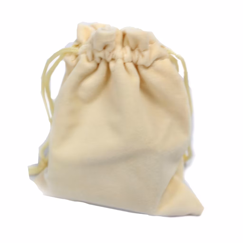 Quality Velvet Pouch – Ivory 10x12cm | www.artisangoods.co.uk 4