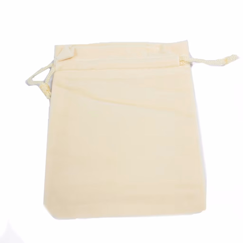 Quality Velvet Pouch – Ivory 10x12cm | www.artisangoods.co.uk 3