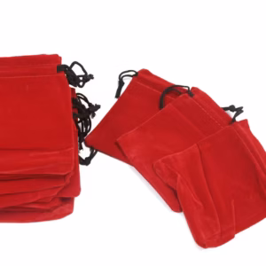 Quality Velvet Pouch – Red 10x12cm | www.artisangoods.co.uk 5