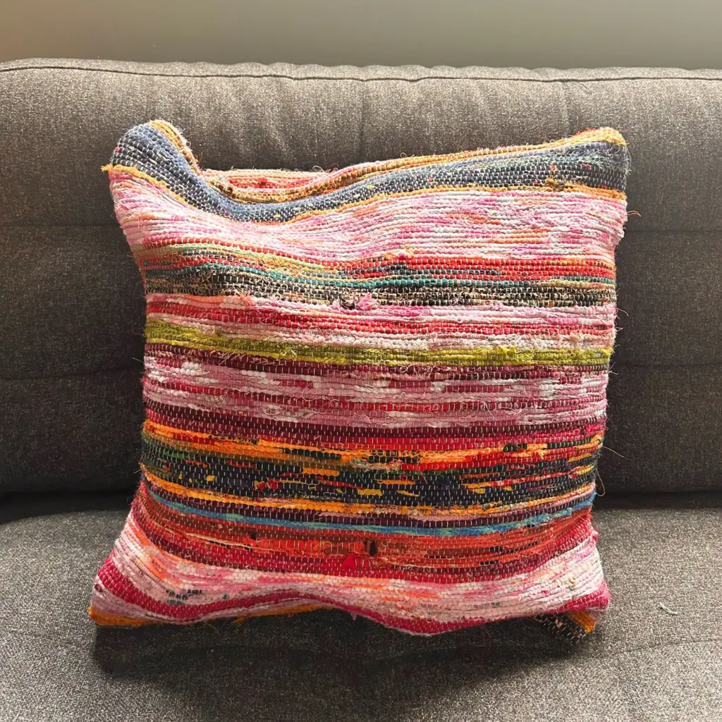 Rag Rug Cushion Covers – Aqua Blues | www.artisangoods.co.uk 3