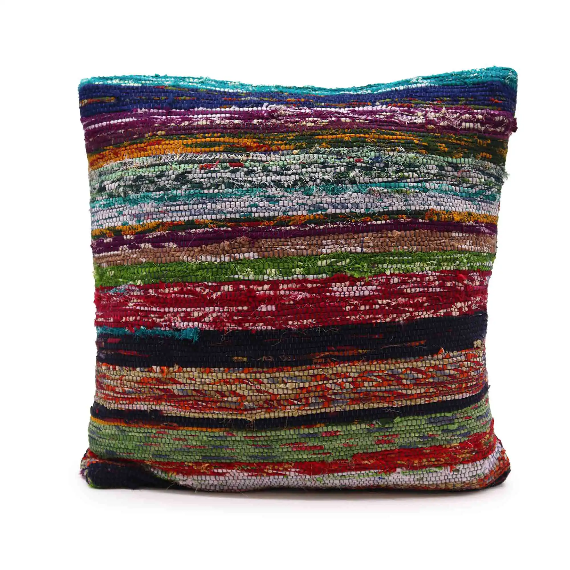 Rag Rug Cushion Covers – Aqua Blues | www.artisangoods.co.uk 2 Rag Rug Cushion Covers – Aqua Blues | www.artisangoods.co.uk 1