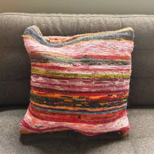Rag Rug Cushion Covers – Aqua Blues | www.artisangoods.co.uk 3