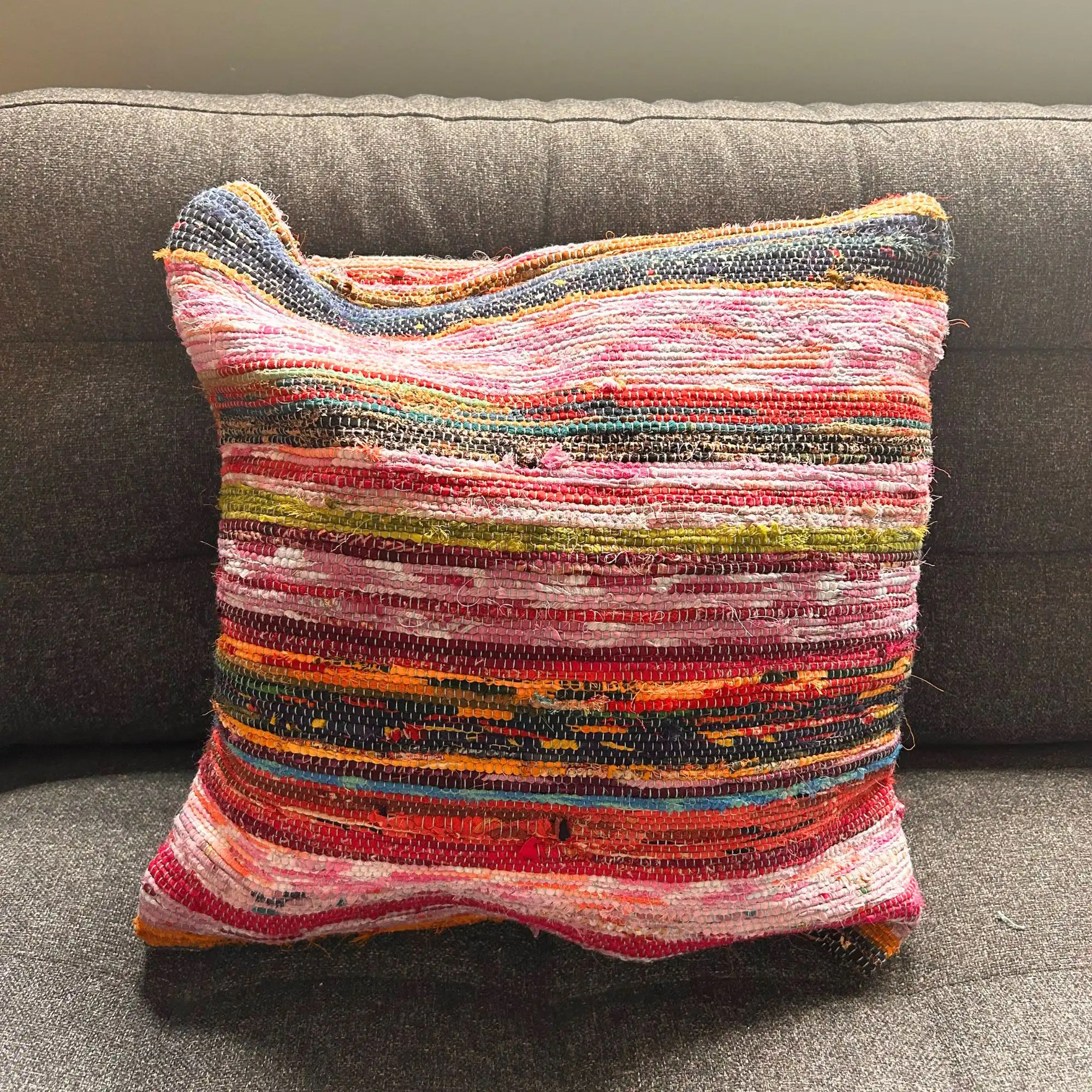 Rag Rug Cushion Covers – Aqua Blues | www.artisangoods.co.uk 4 Rag Rug Cushion Covers – Aqua Blues | www.artisangoods.co.uk 3