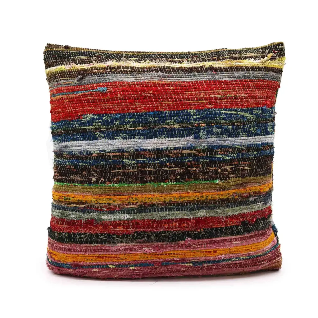Rag Rug Cushion Covers – Natural Greens | www.artisangoods.co.uk 3