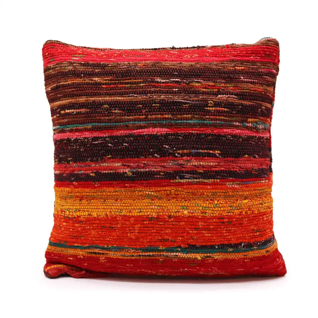 Rag Rug Cushion Covers – Rich Reds | www.artisangoods.co.uk