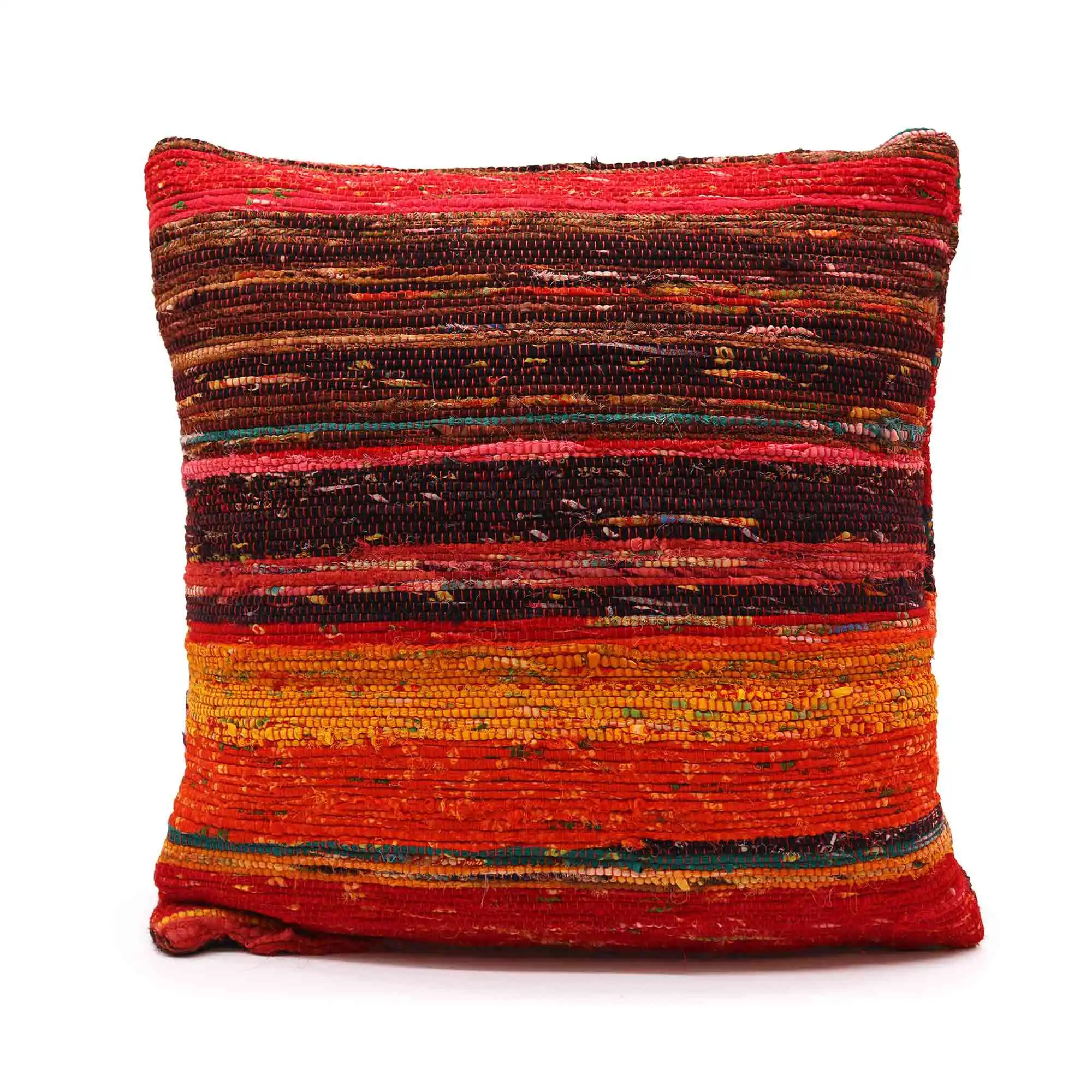 Rag Rug Cushion Covers – Rich Reds | www.artisangoods.co.uk 2 Rag Rug Cushion Covers – Rich Reds | www.artisangoods.co.uk 1