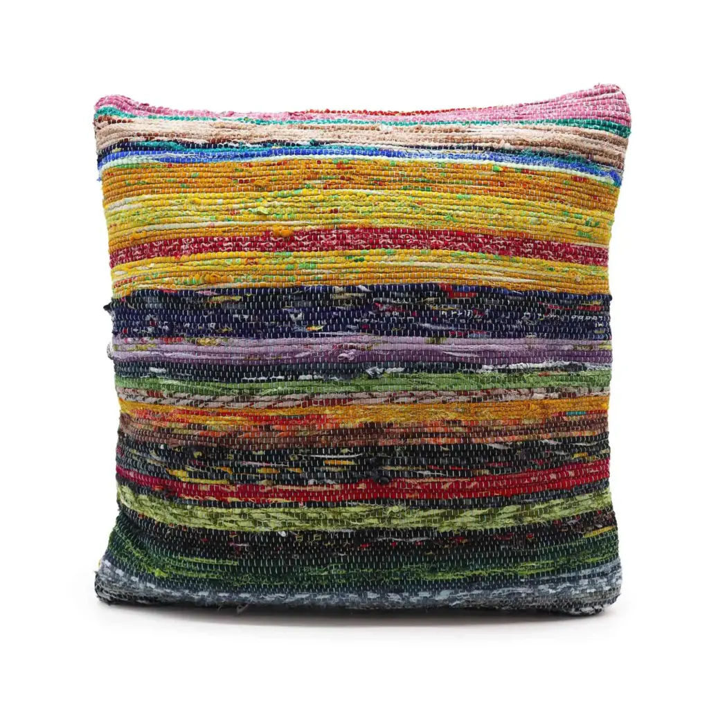 Rag Rug Cushion Covers – Sunrise Oranges | www.artisangoods.co.uk 3