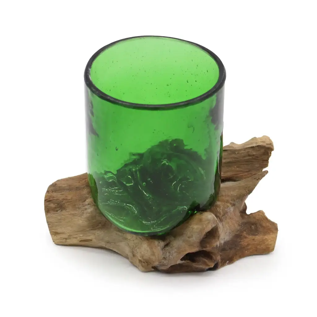 Recycled Beer Bottles – Beer Glass on Wood | www.artisangoods.co.uk 2