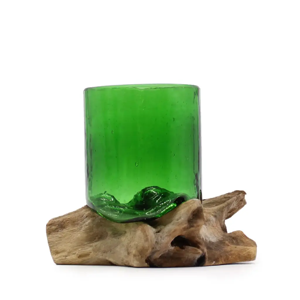 Recycled Beer Bottles – Beer Glass on Wood | www.artisangoods.co.uk