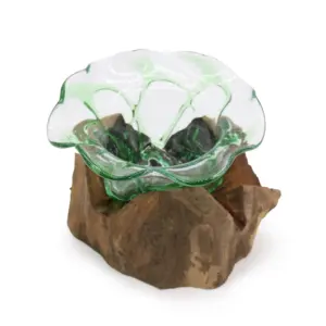Recycled Beer Bottles – Large Fancy Sweet Bowl on Wood | www.artisangoods.co.uk 2