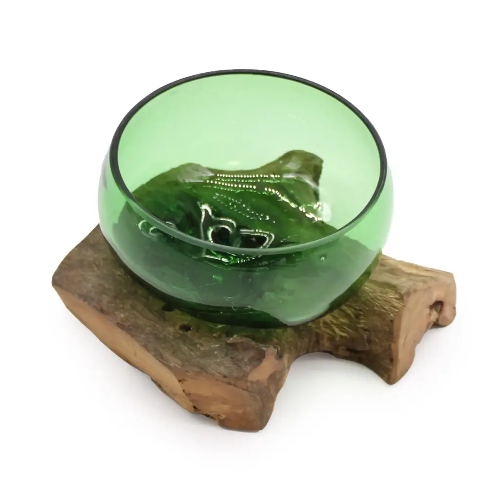 Recycled Beer Bottles – Wide Bowl on Wood | www.artisangoods.co.uk 2 Recycled Beer Bottles – Wide Bowl on Wood | www.artisangoods.co.uk 2